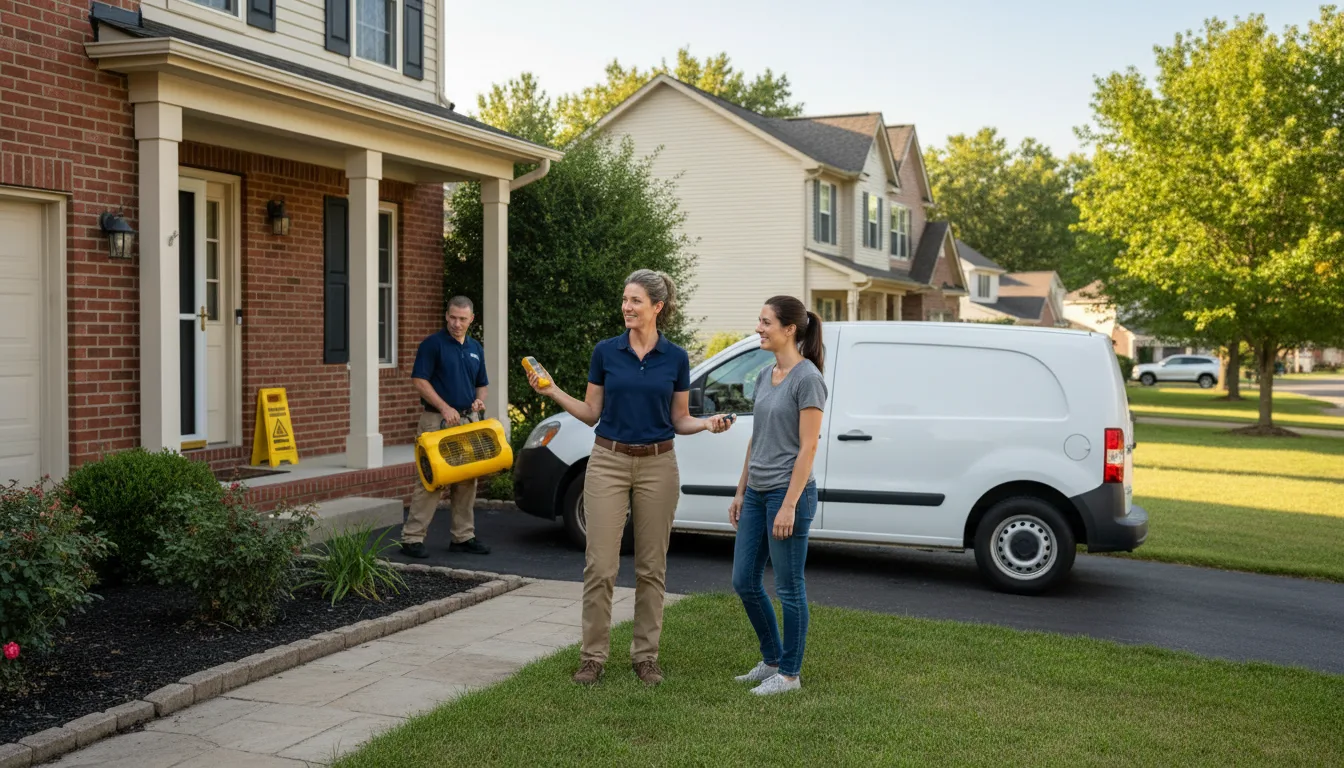 Residential water damage restoration in Lacon, IL
